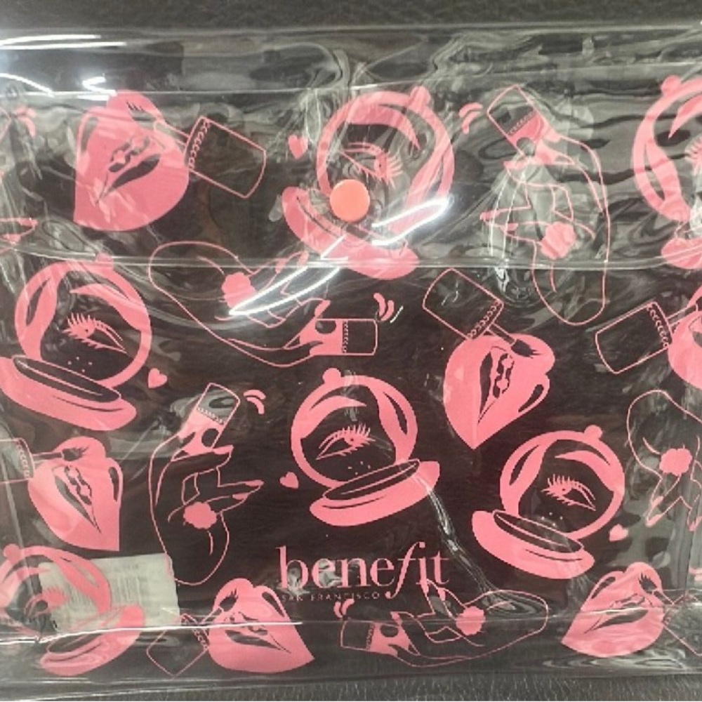 Benefit Black and Pink Makeup Pouch